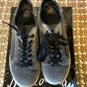 Sam Edelman Marlow Grey Velvet Sneakers